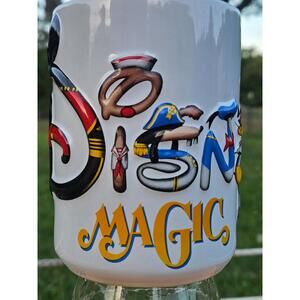 Disney Magic 3D Relief Mug - Character Letters - 4.75" H  Good Condition